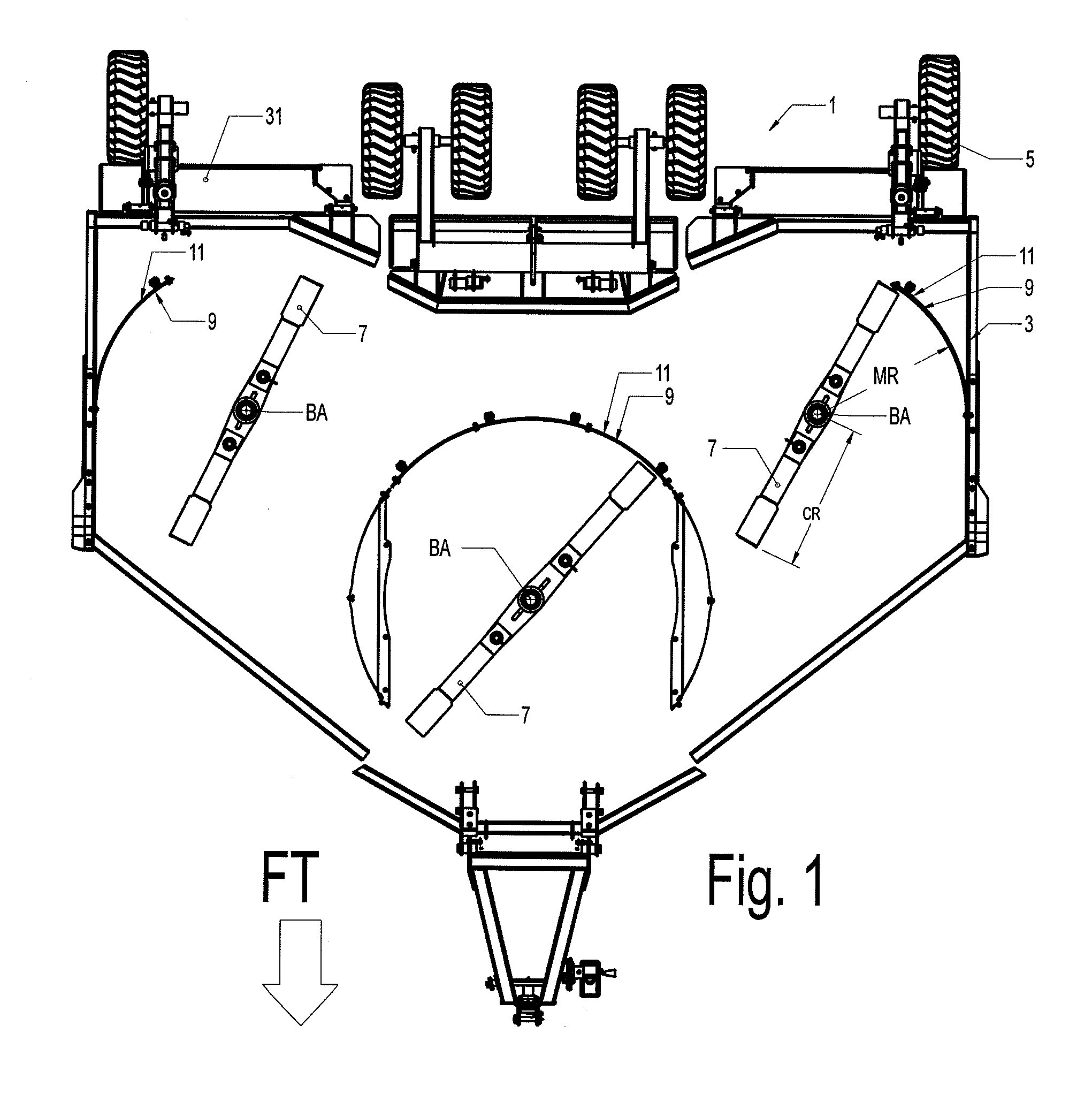 Distribution of material discharged from a rotary mower