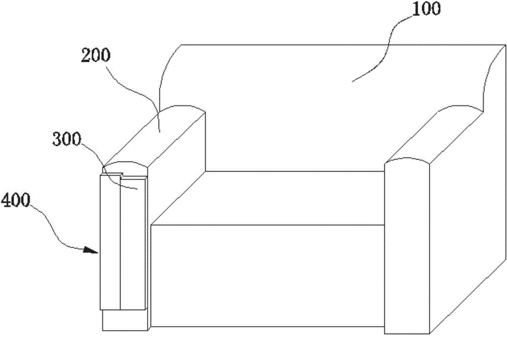 Sofa with article containing platforms