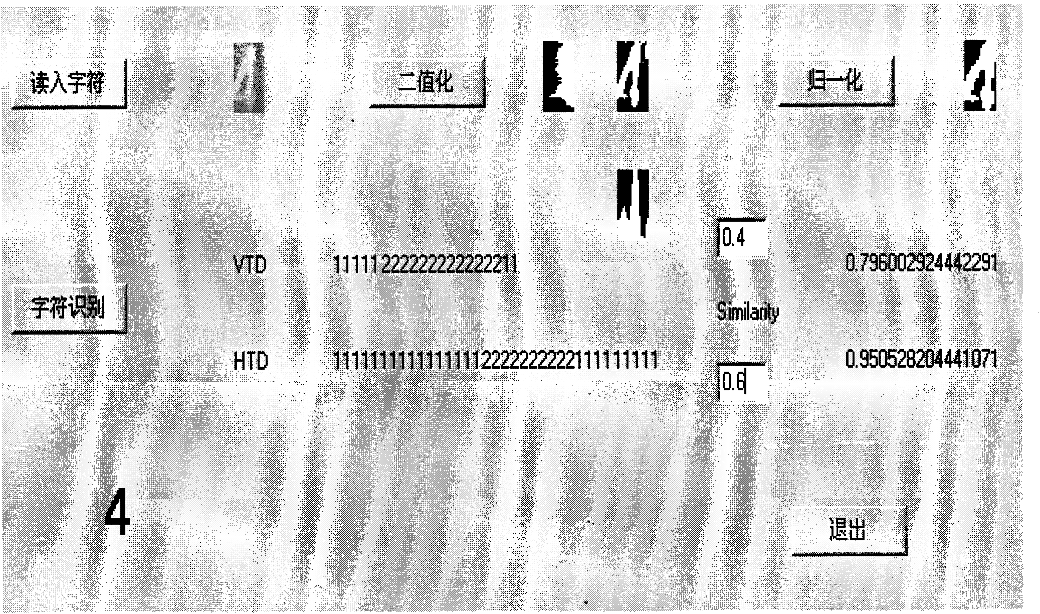 Identification method of characters of licence plate