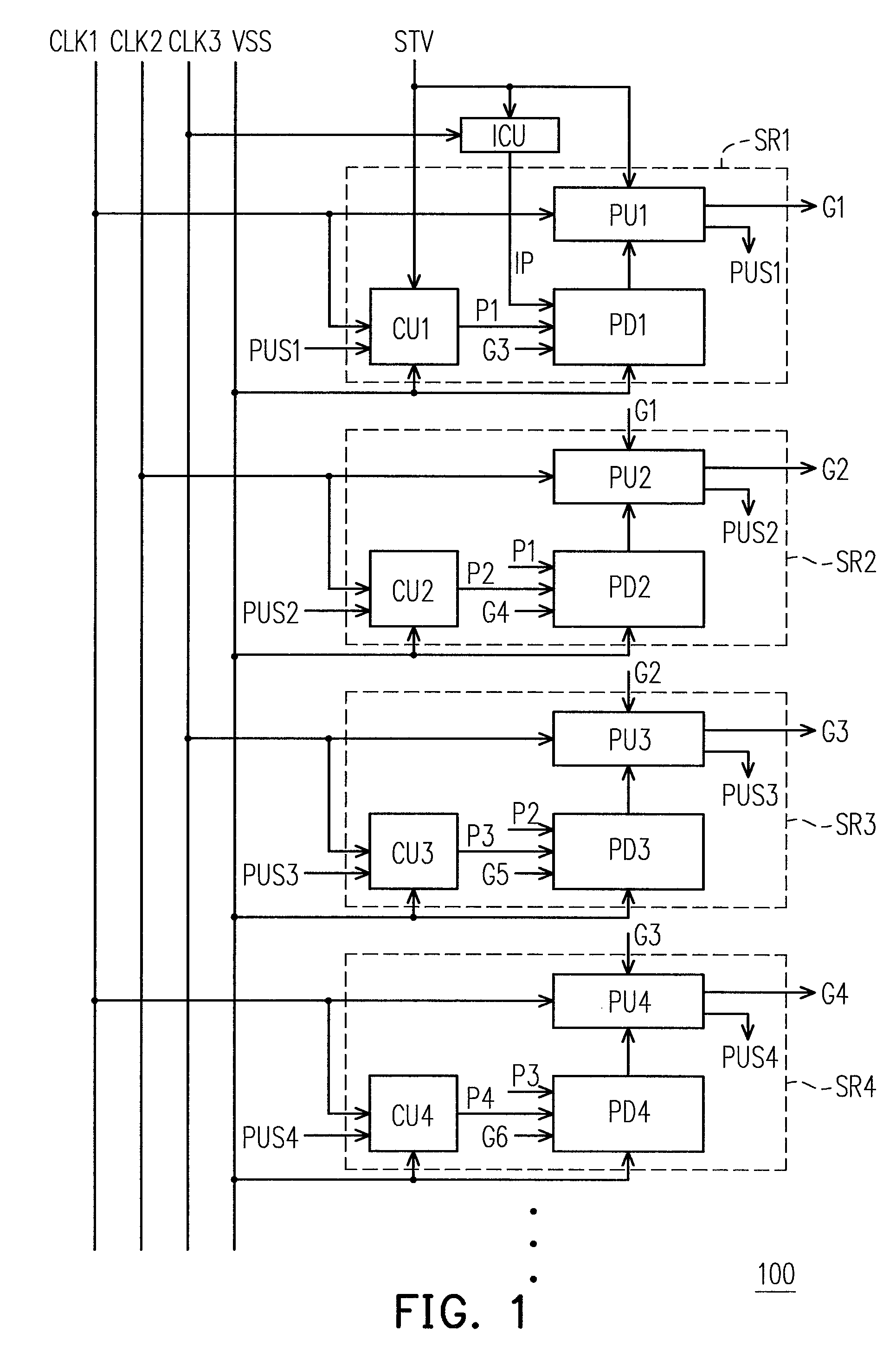 Shift register apparatus