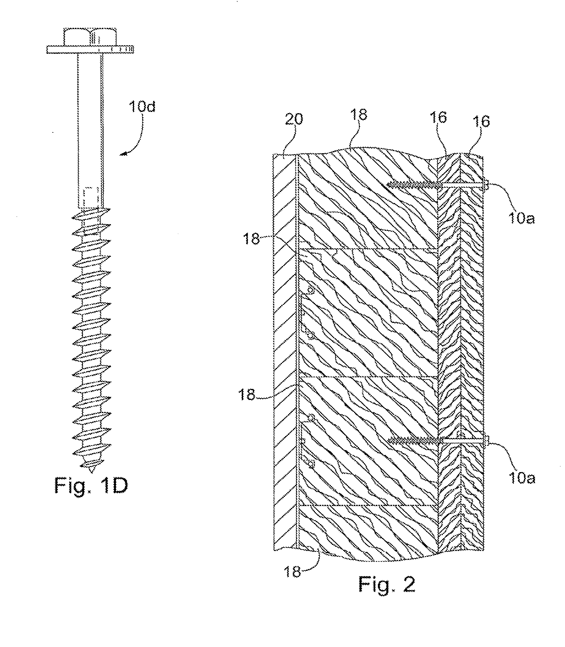 Ceramic lag bolt and use thereof in high temperature insulation installation