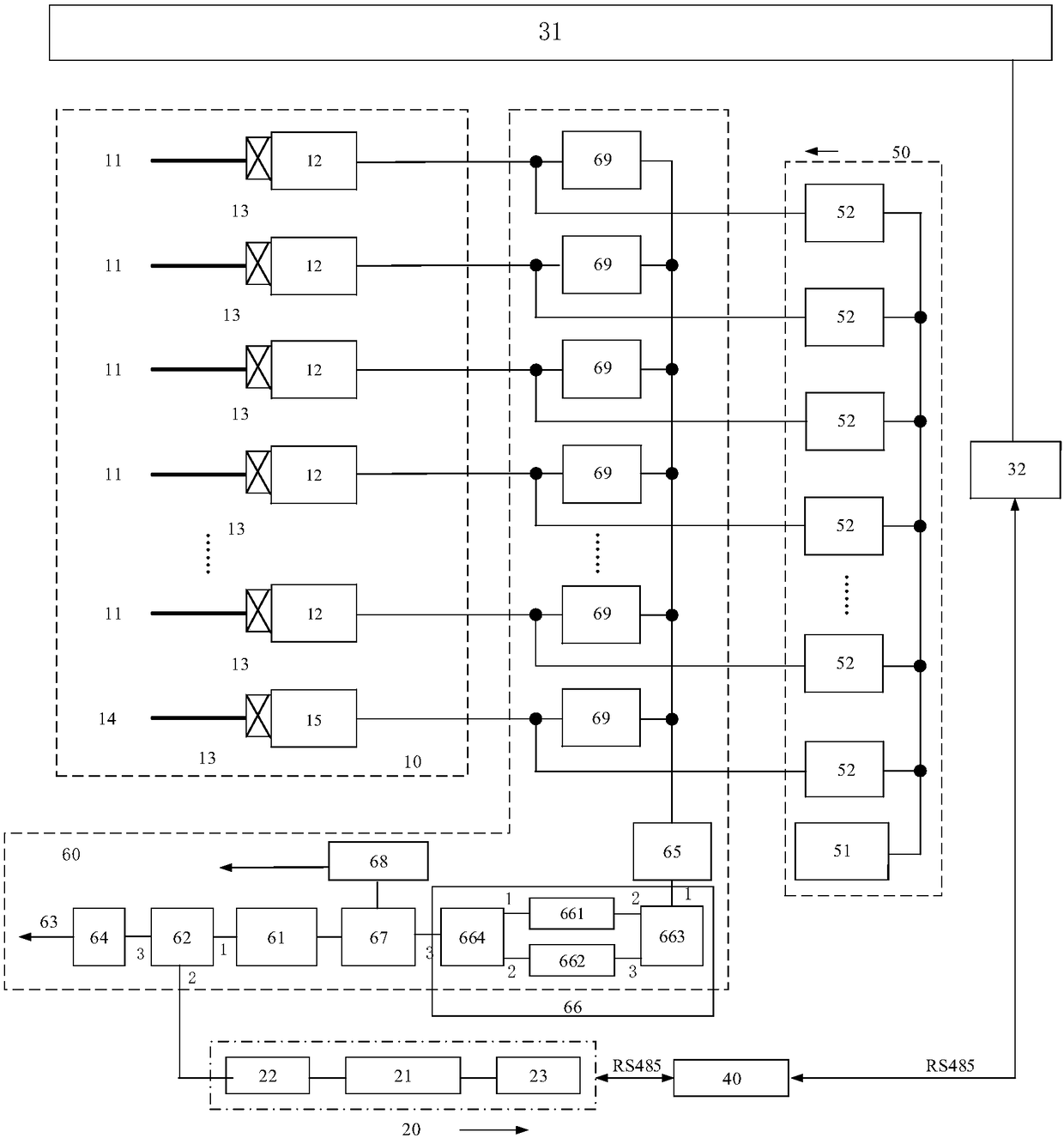 Integrated detection device for fire