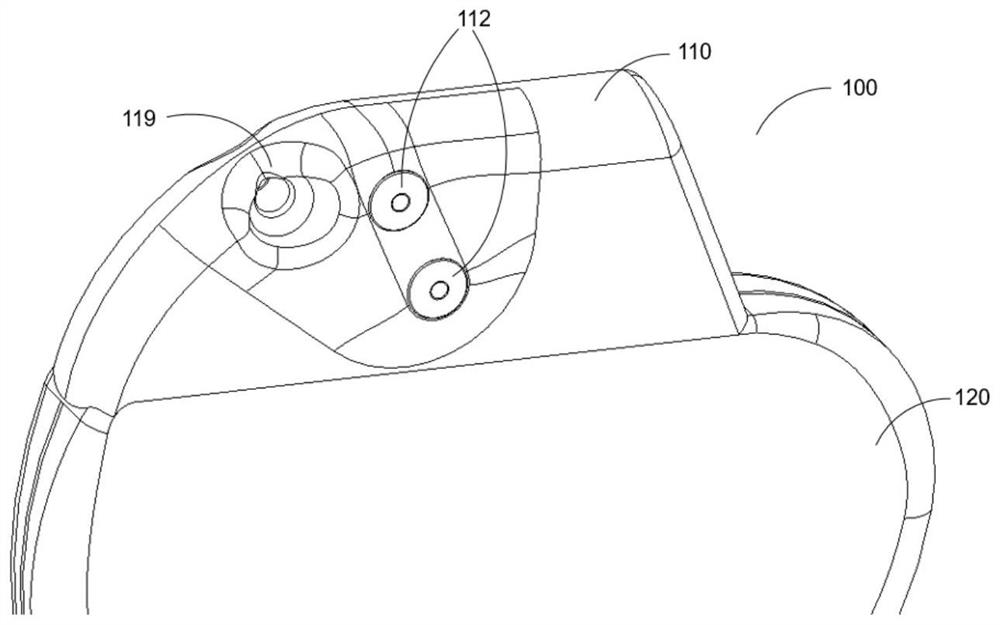 Surgical suture bent hole structure of implantation device and forming method of surgical suture bent hole structure