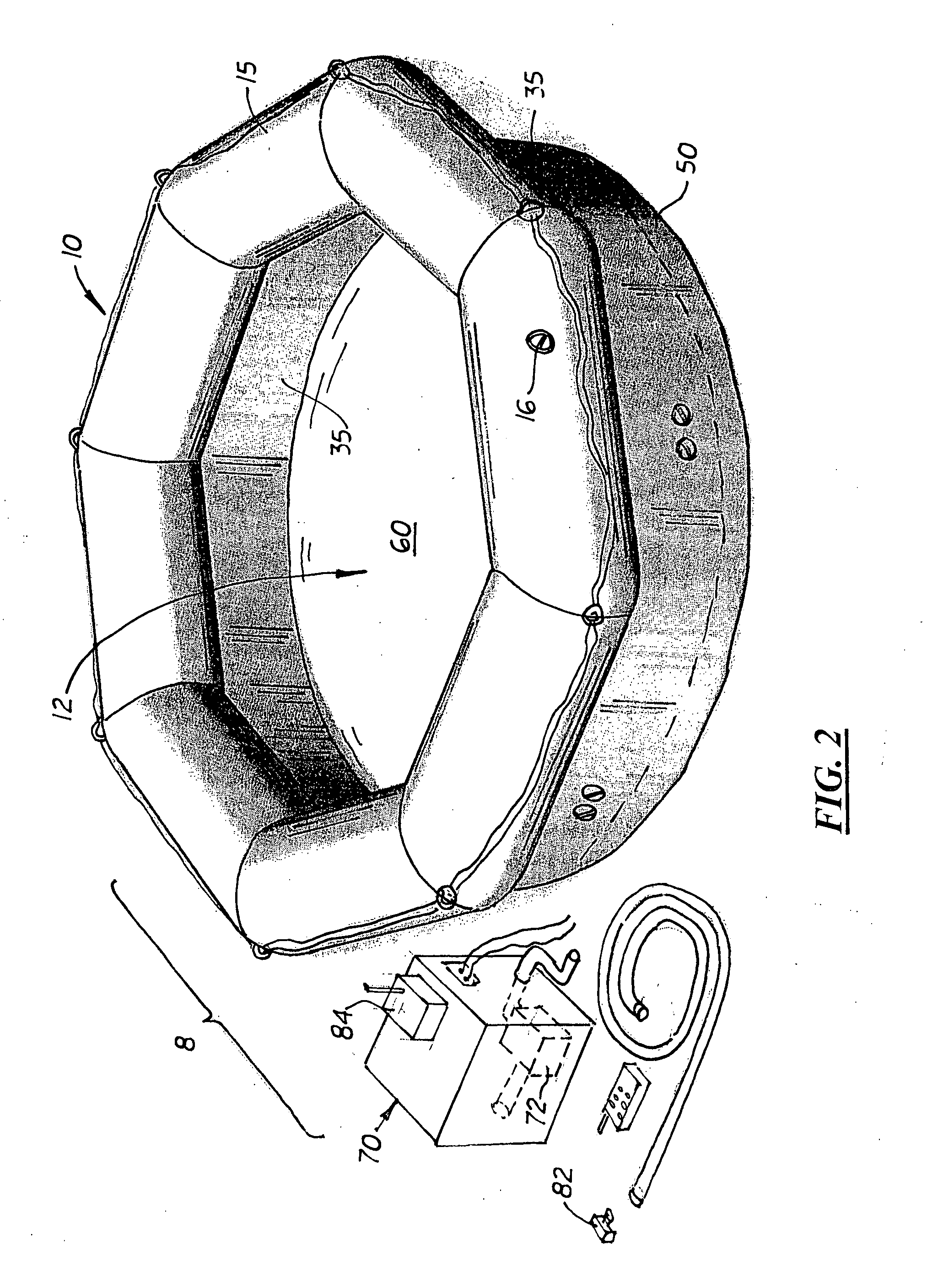 Inflatable hot tub kit