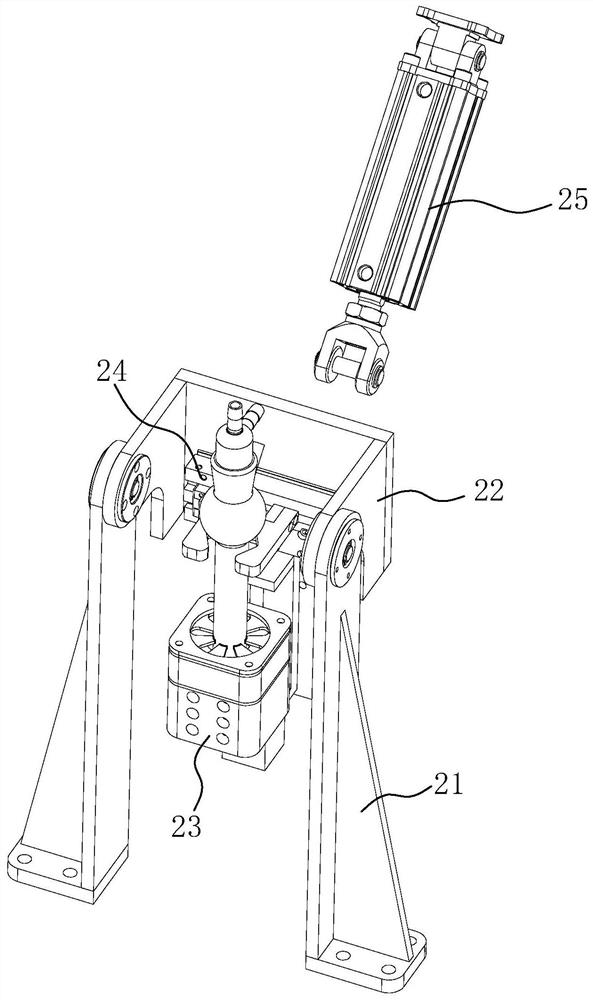 Automatic absorption liquid filling and labeling integrated system