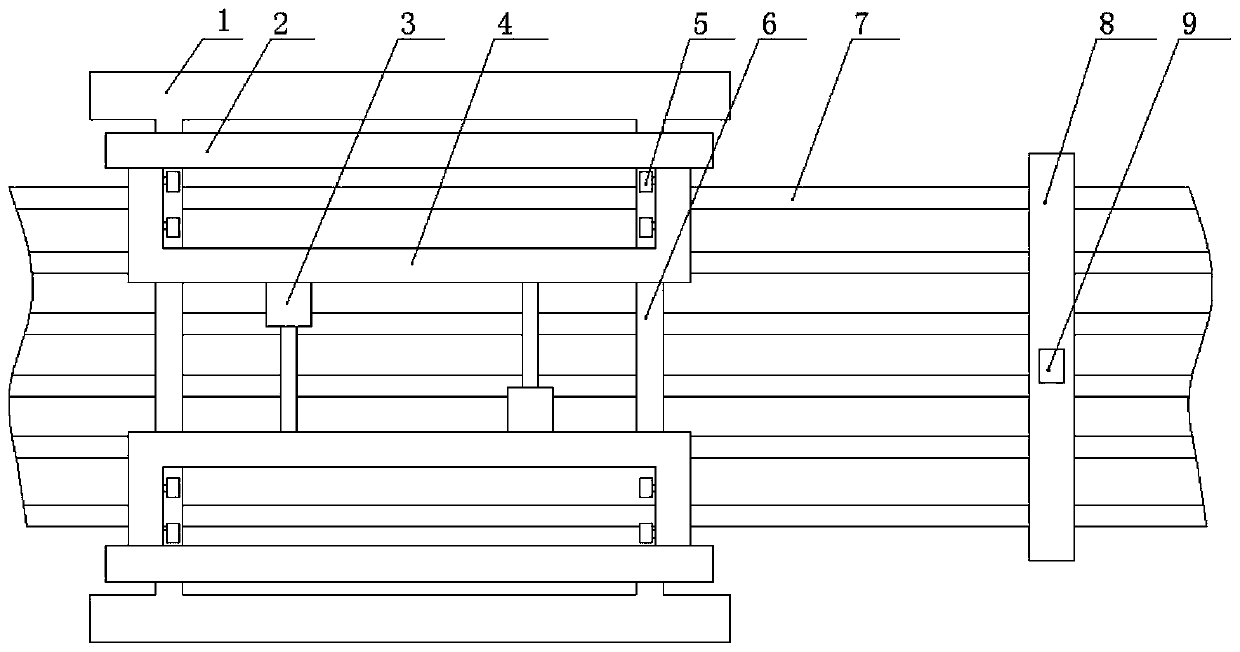 Brick blank grouping and transporting device of secondary stacking burning system