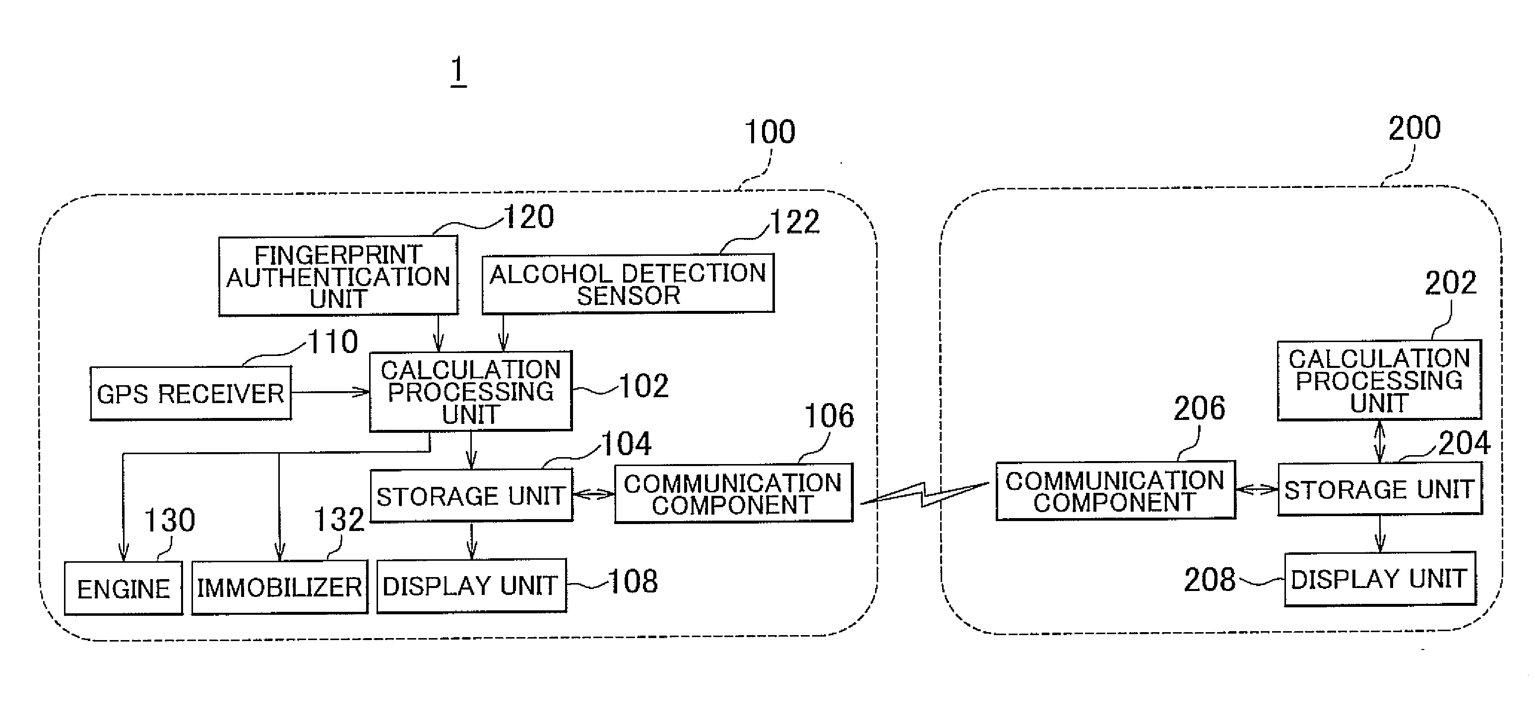 Drunk driving prevention system and external server used for the same