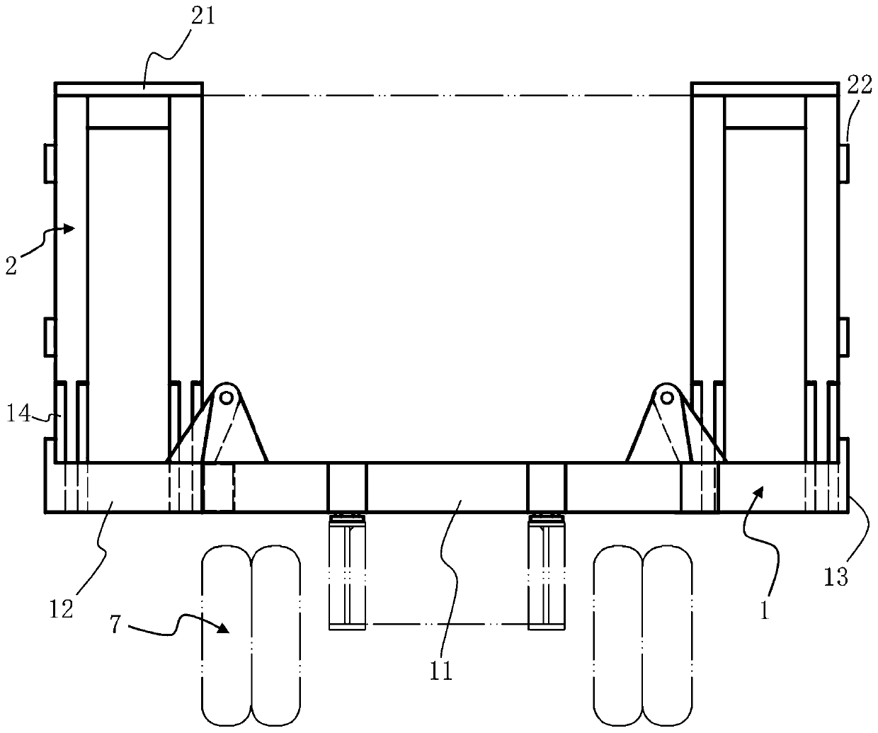 Box culvert carrying auxiliary support