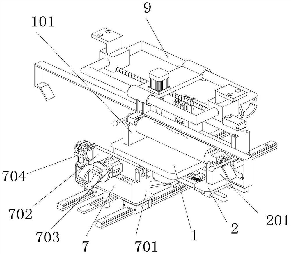 Laser cladding synchronous grinding system for roller repair and grinding process of laser cladding synchronous grinding system