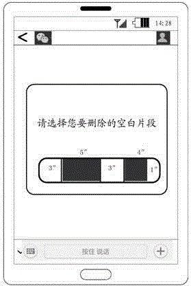 Method, device and terminal deleting voice information blank segment