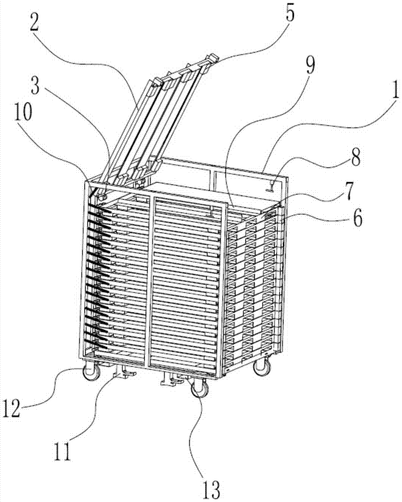 A plastic-sprayed sheet metal side panel turnover vehicle