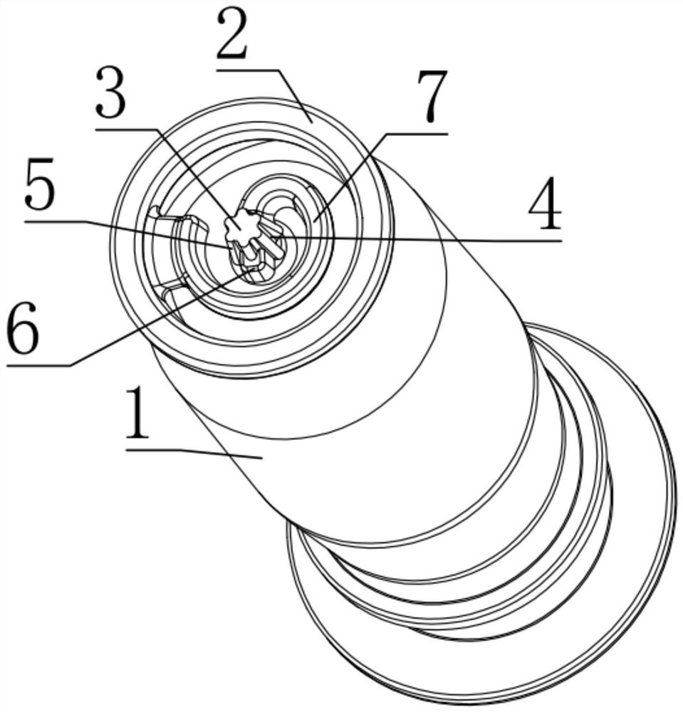 Hanging ring integrated bottle preform large in cooling area of pouring gate column and forming mold of hanging ring integrated bottle preform