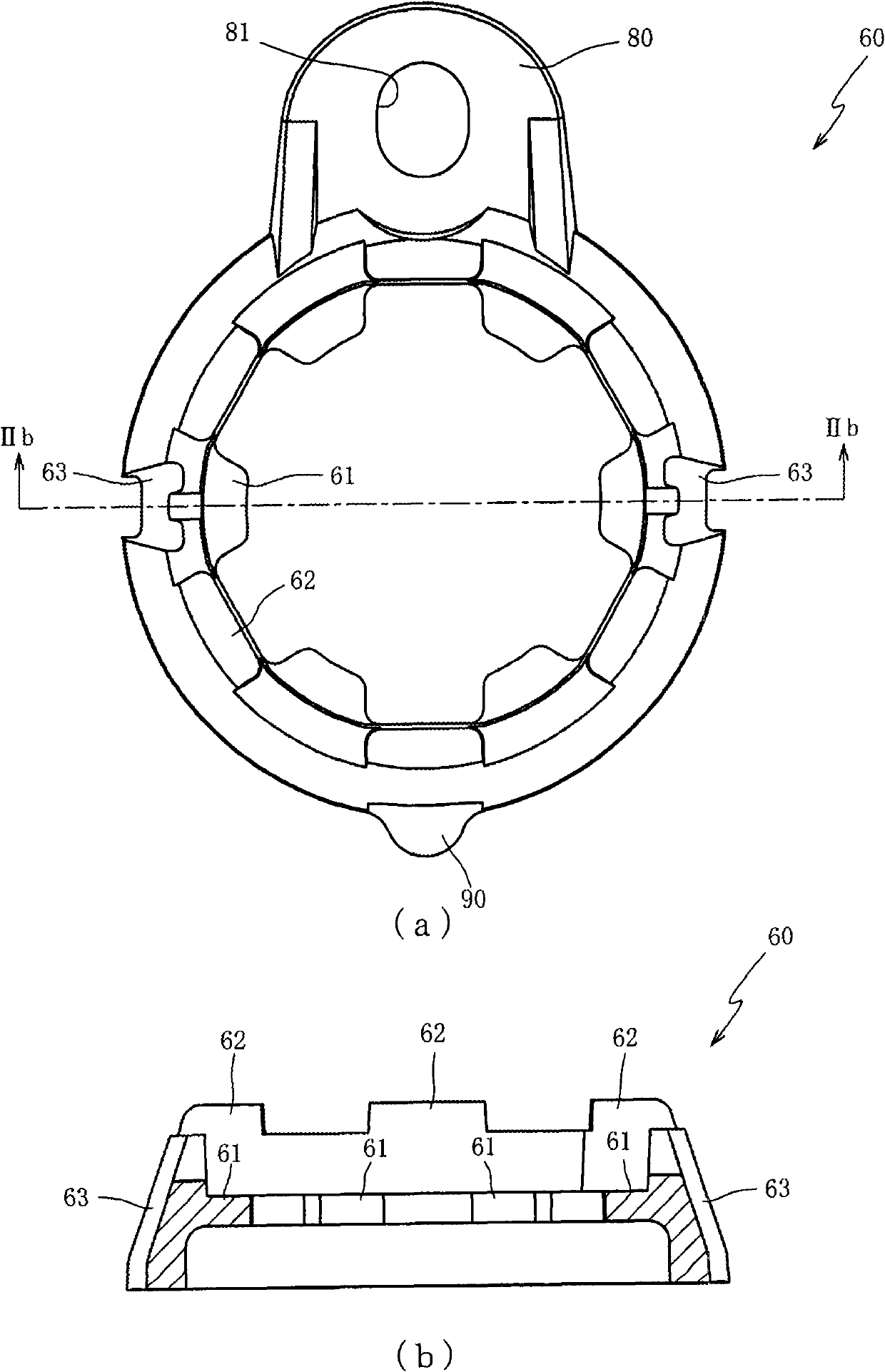 Plug detachment prevention structure