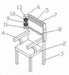 Blackwood chair equipped with fan device