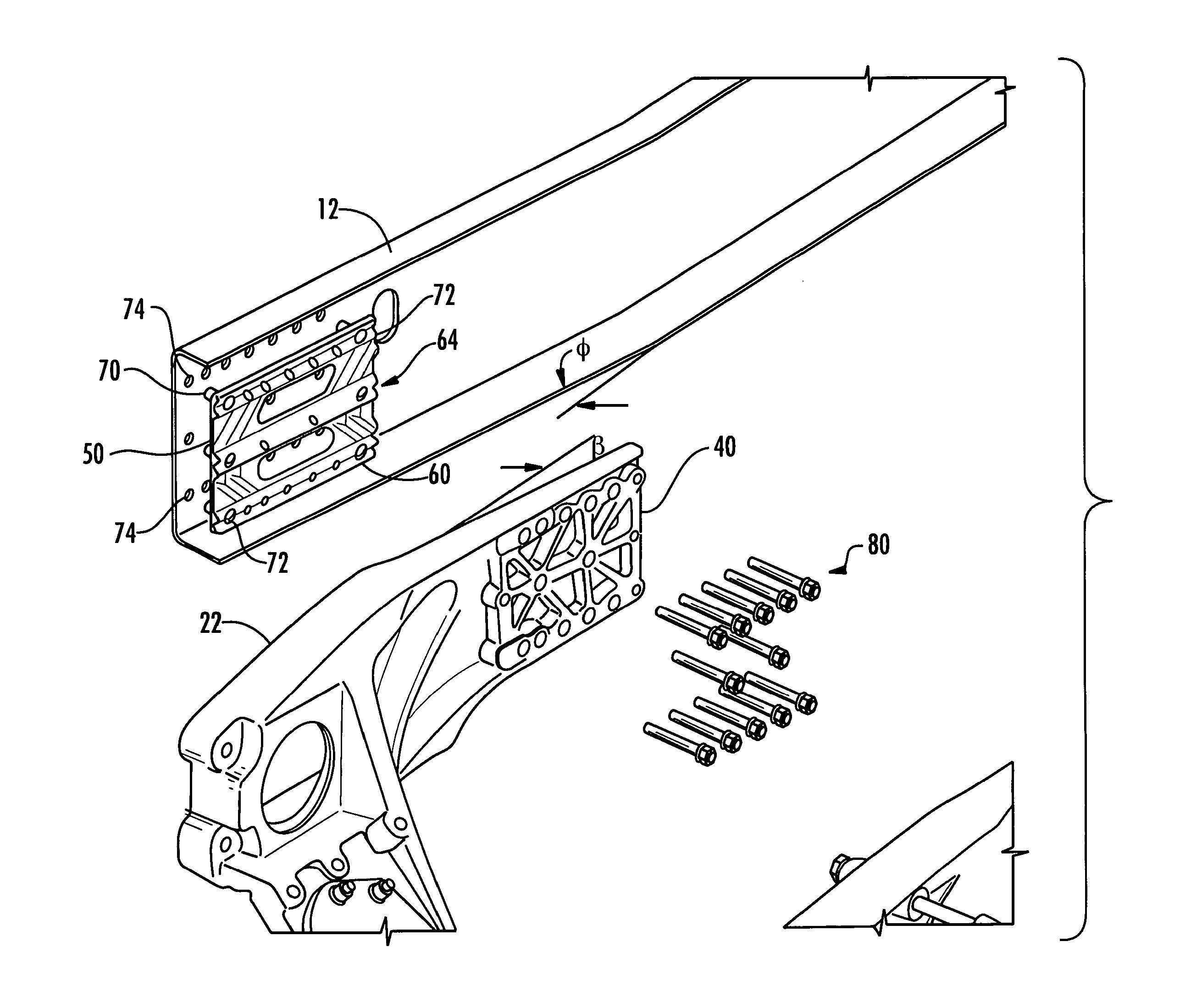 Structural joint for a commercial vehicle frame and a frame made with a structural joint