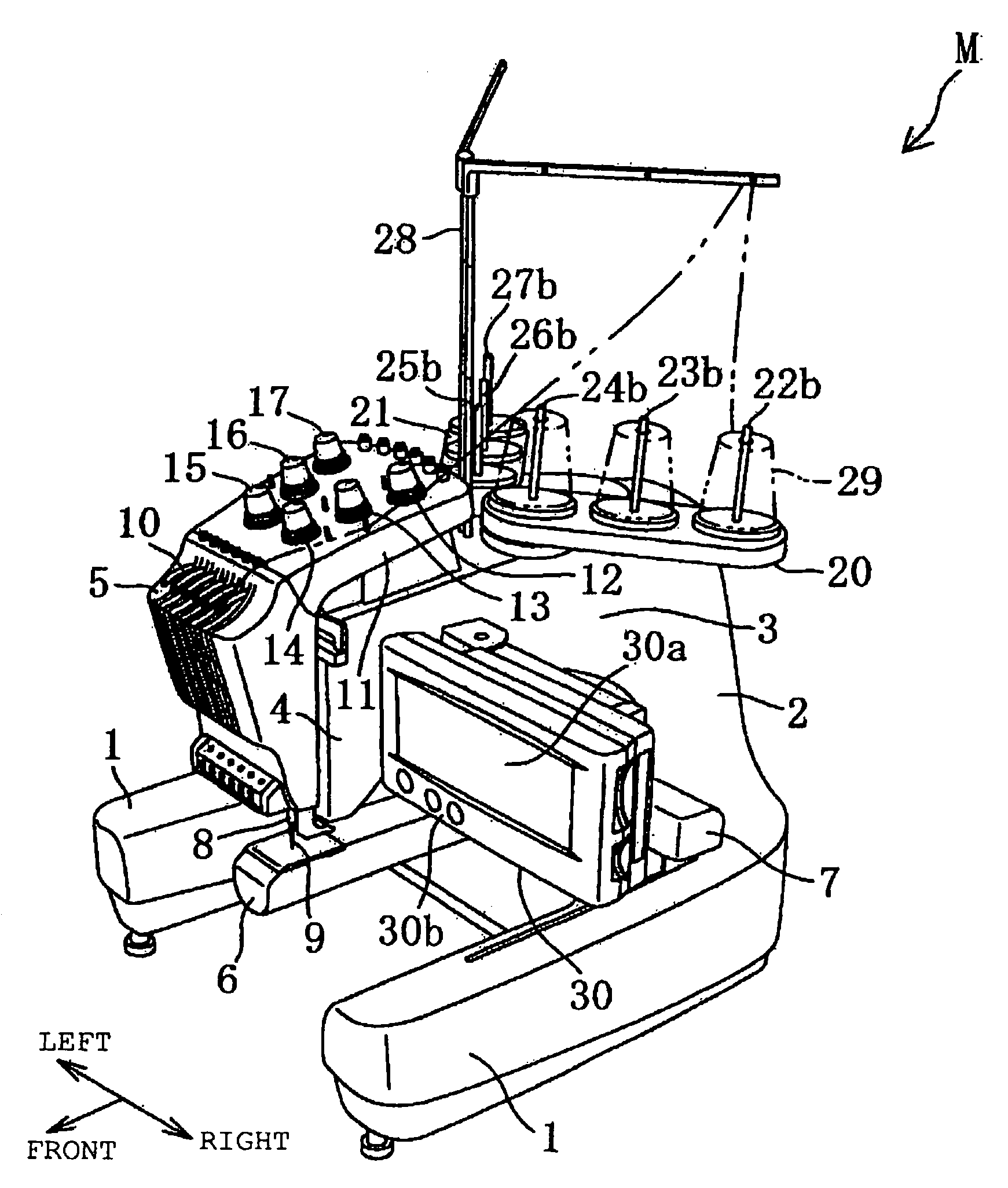 Sewing machine and spool pin stand therefor