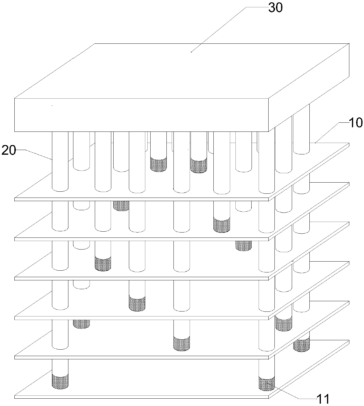 Heat dissipation device of multilayer circuit board