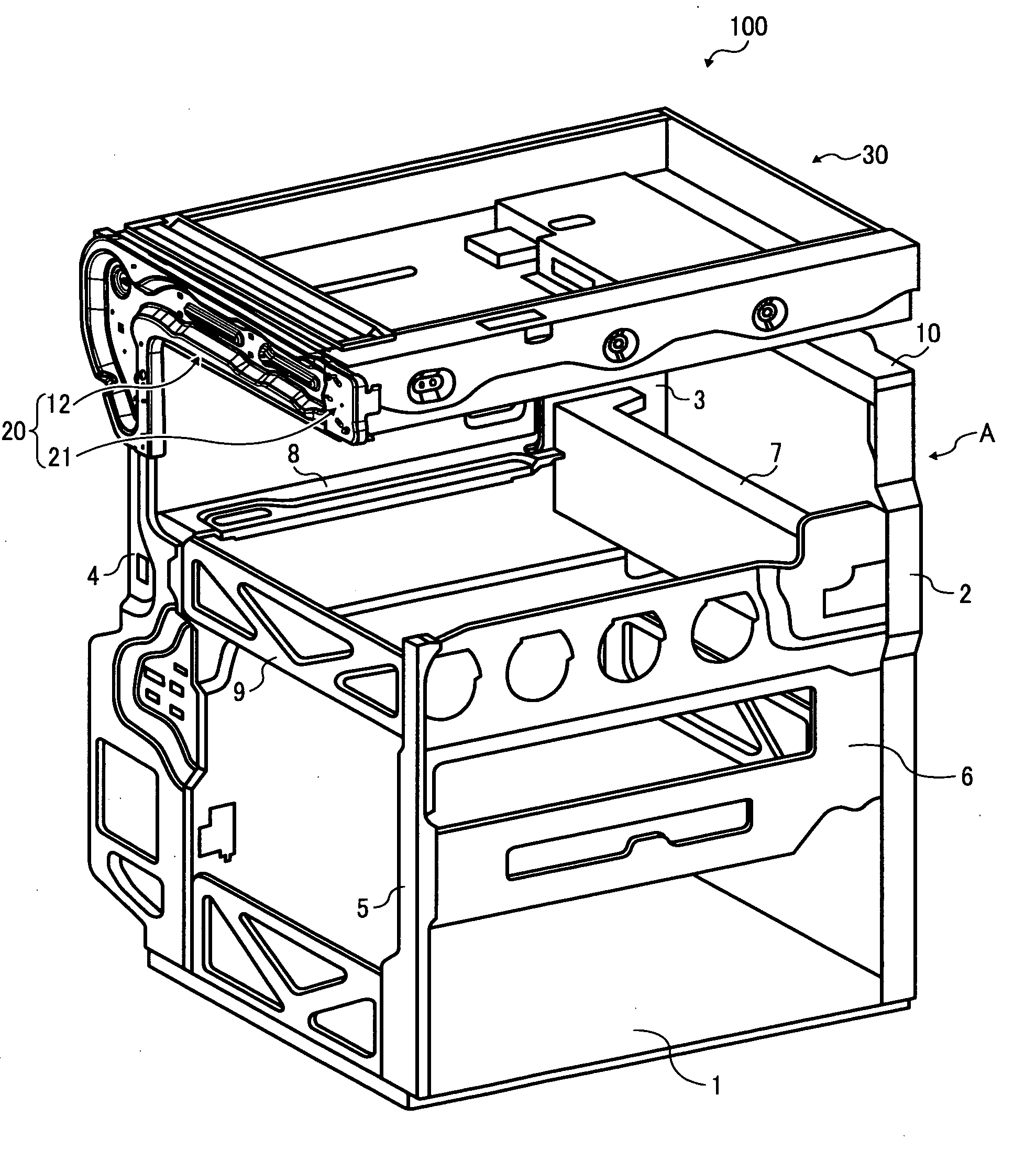 Frame structure and image forming apparatus