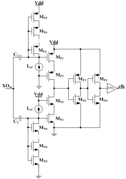 32k crystal oscillator based on high signal-to-noise ratio pulse injection