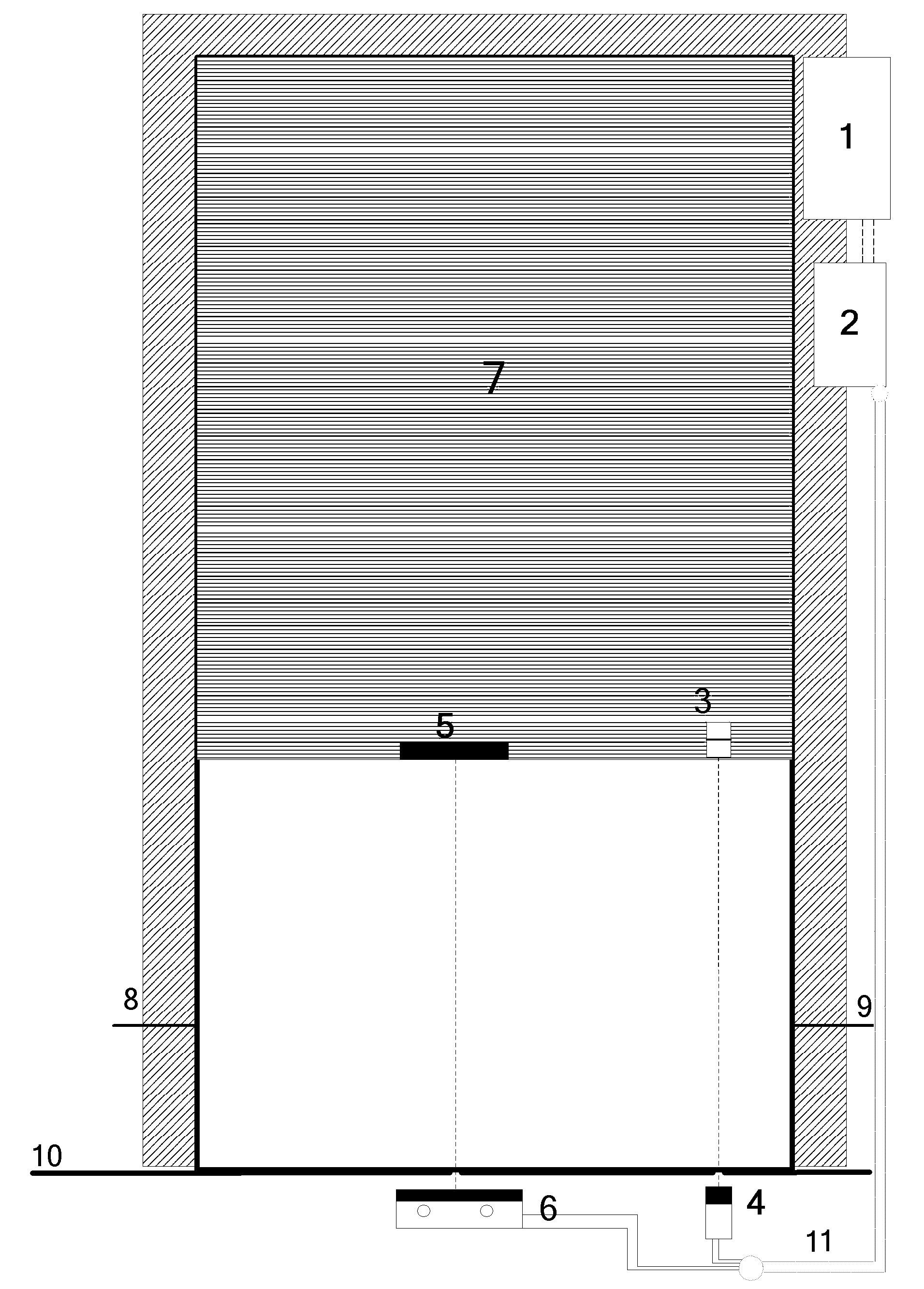 Remote control electric rolling door alternating-current motor control circuit with automatic locking function