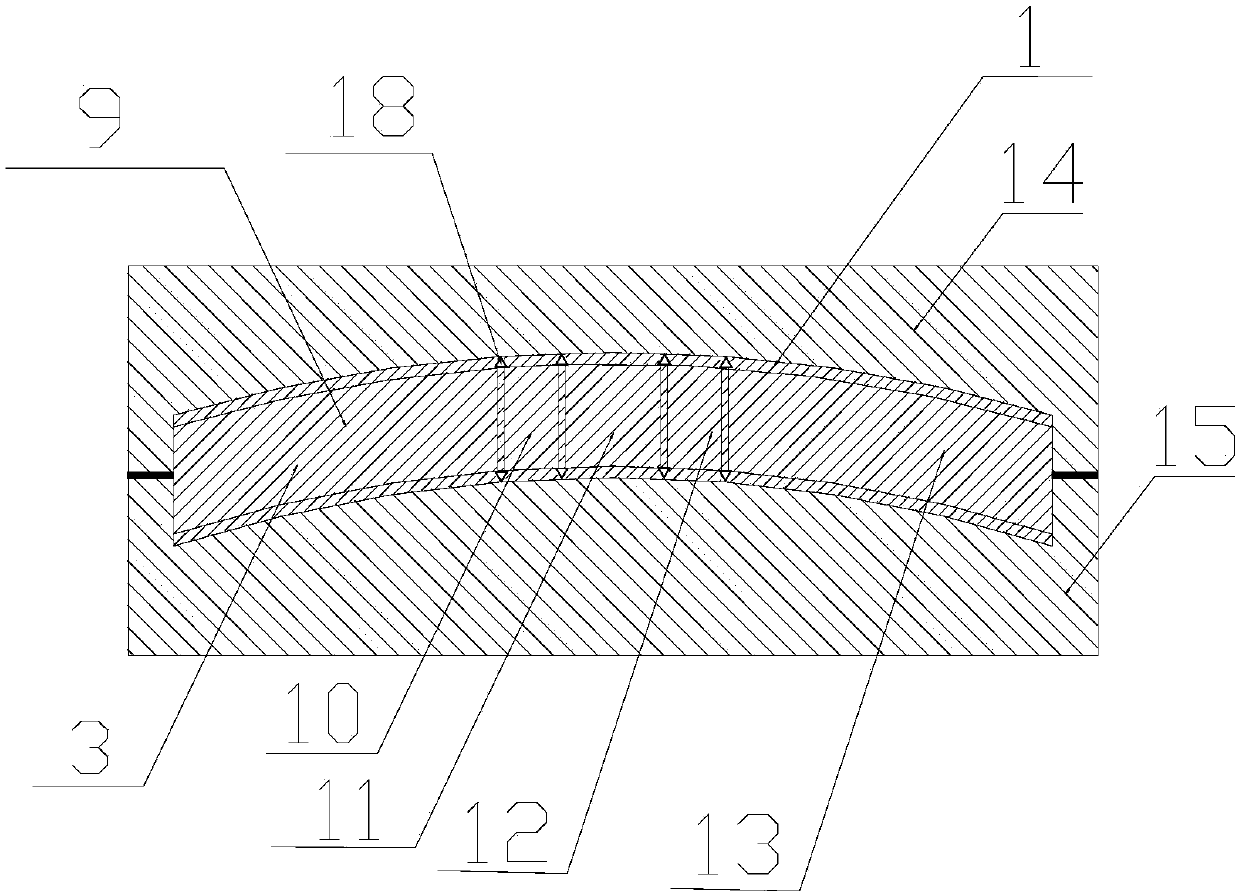 Composite cavity box segment liquid-state forming method