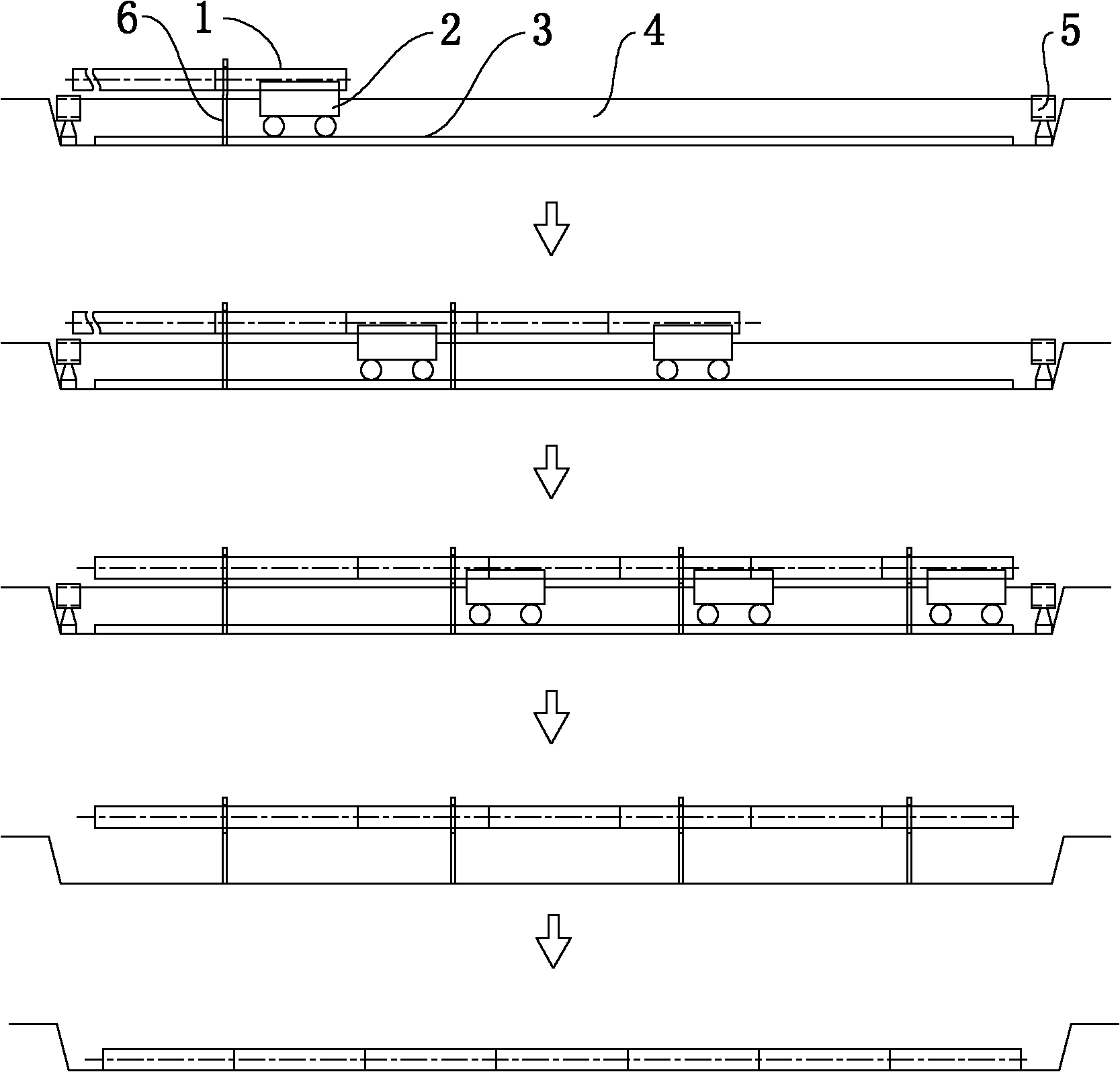 Method for laying mine slurry pipeline in long and narrow section