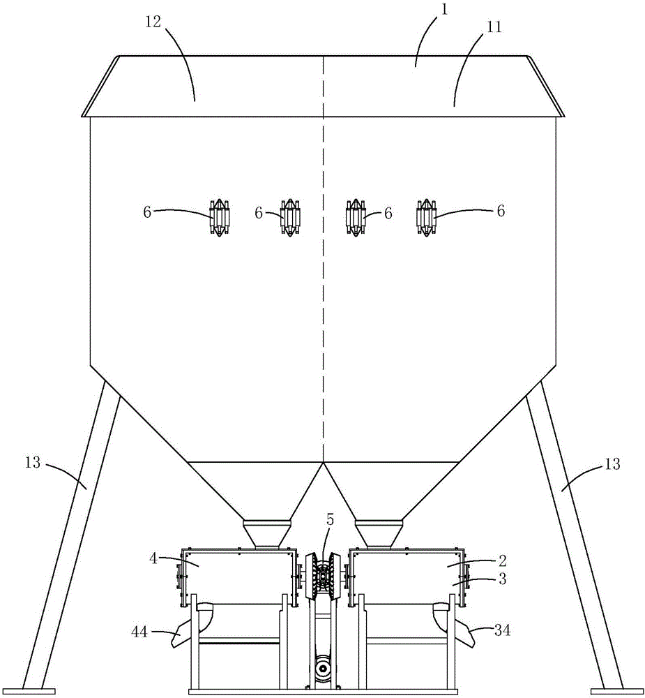 Dual-body logistics granary with information acquisition instruments