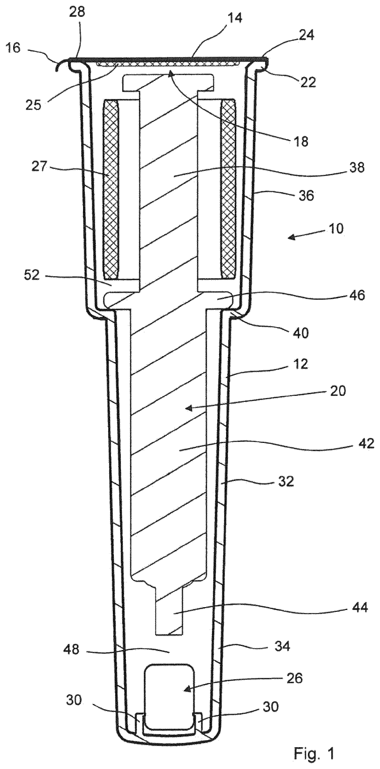 Packaging for a pre-filled syringe, method of packaging such syringe and its use