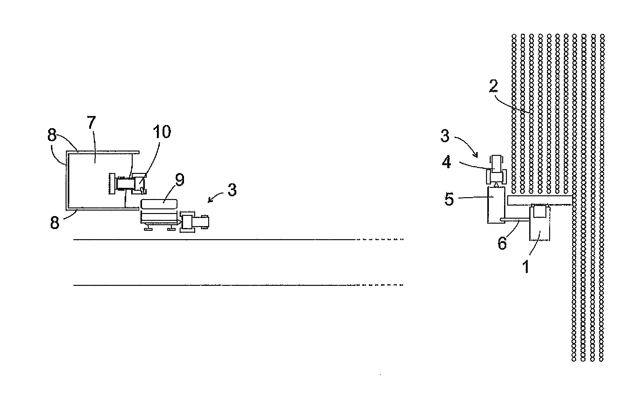 Method and system for harvesting and ensilage of feed material