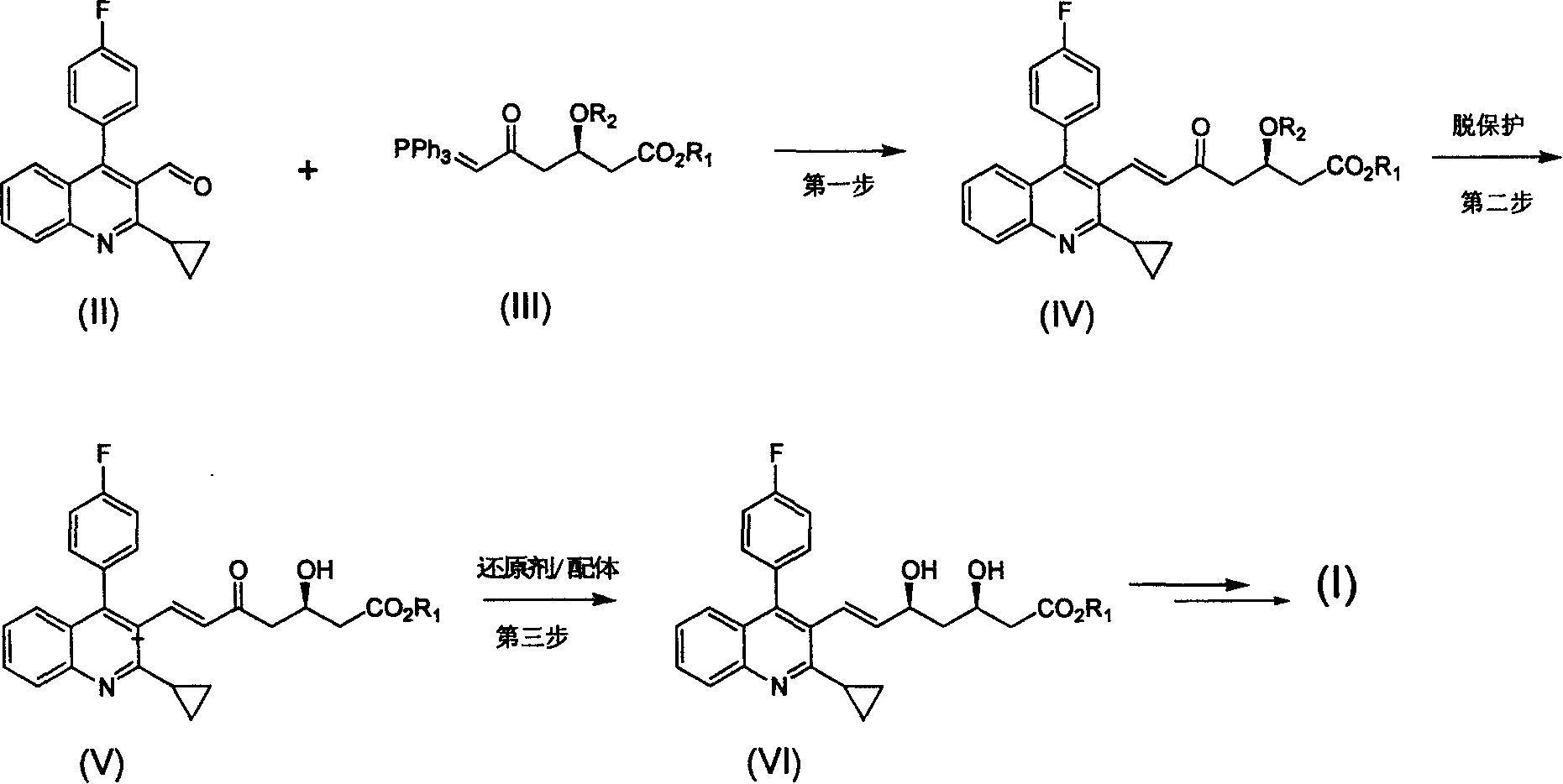 Method for preparing high optical purity pitavastatin calcium raw material drug