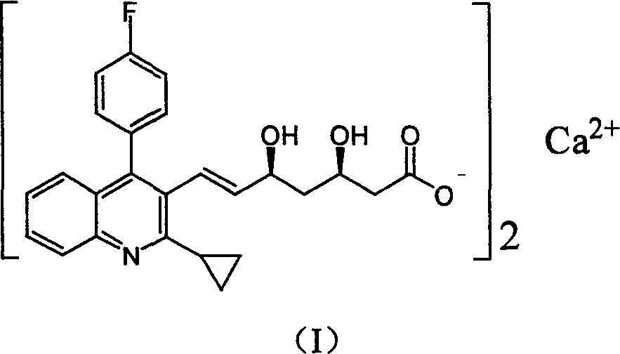 Method for preparing high optical purity pitavastatin calcium raw material drug