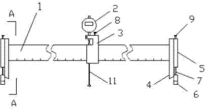 Bar bending degree measuring instrument