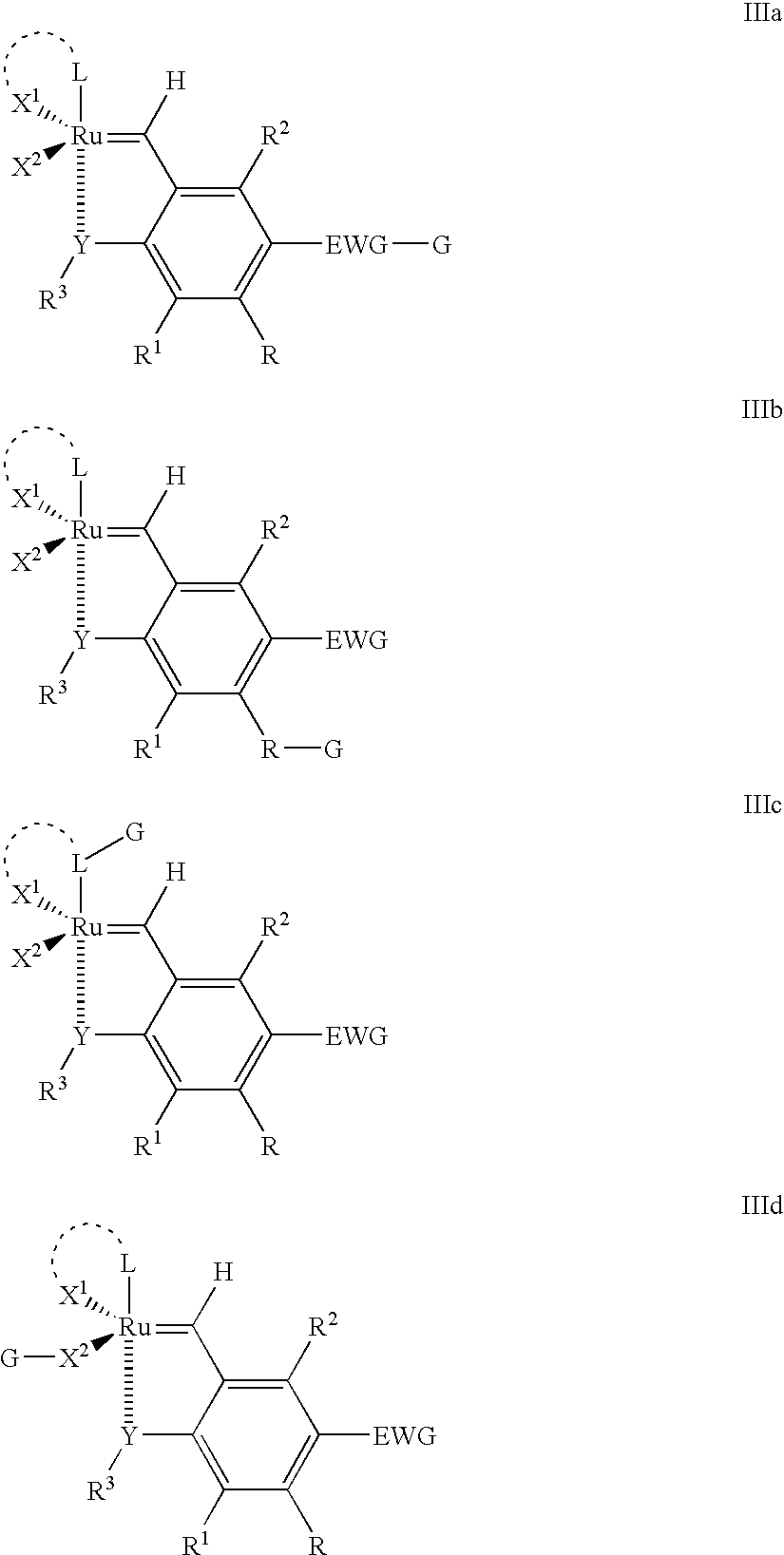 Recyclable ruthenium catalysts for metathesis reactions