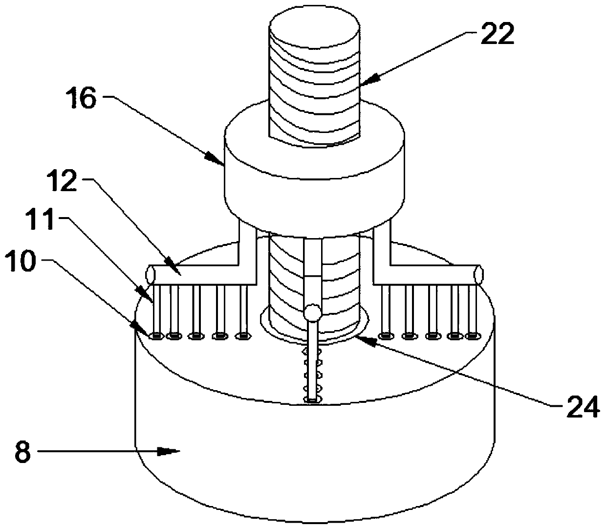 An insect-proof revolving door with automatic spray