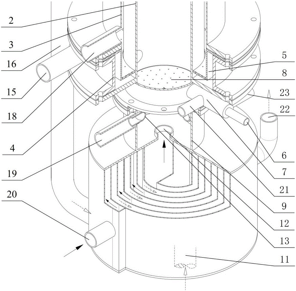 Tubular bilateral fluidized bed rapid pyrolysis device