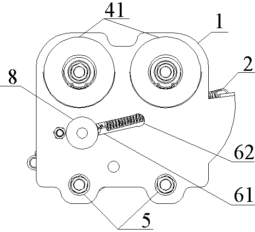 Strop emergency braking device