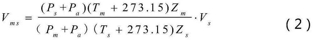 Gas flow calibration method with temperature pressure adjusting capacity