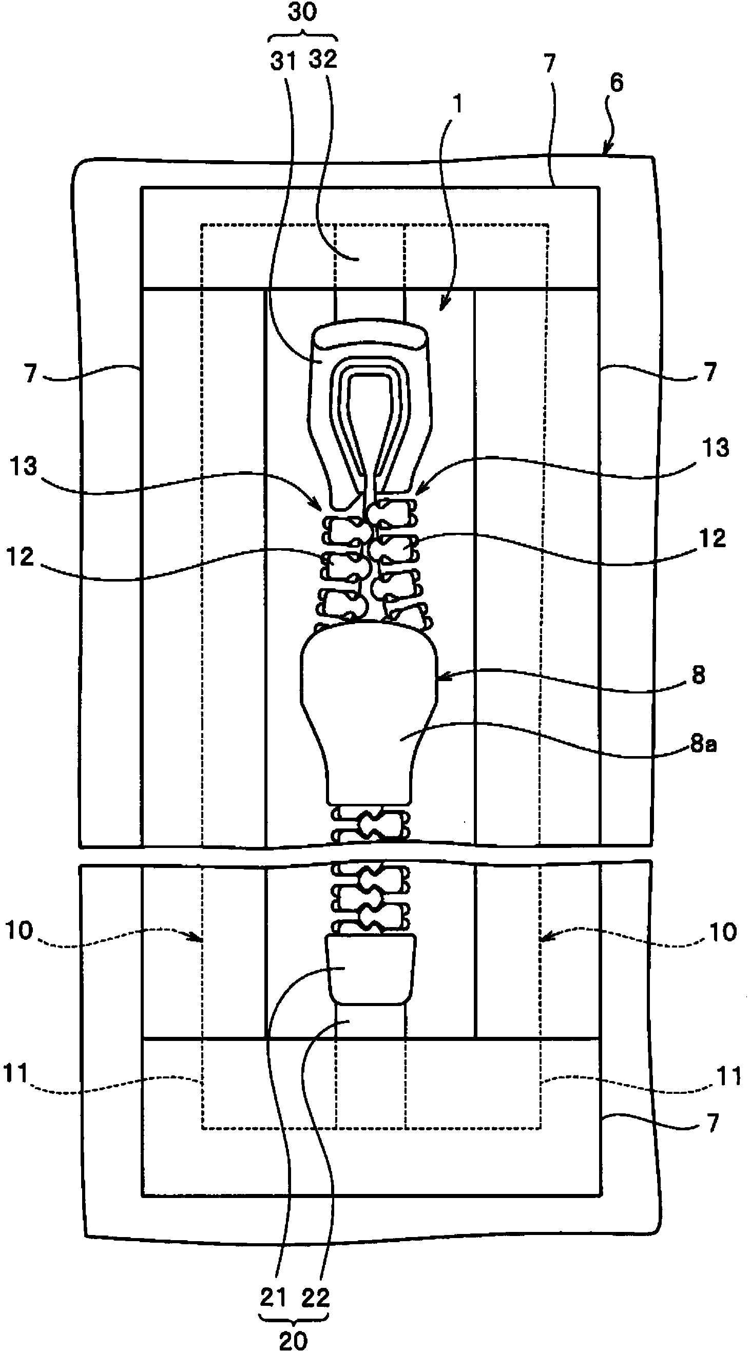 Waterproof slide fastener