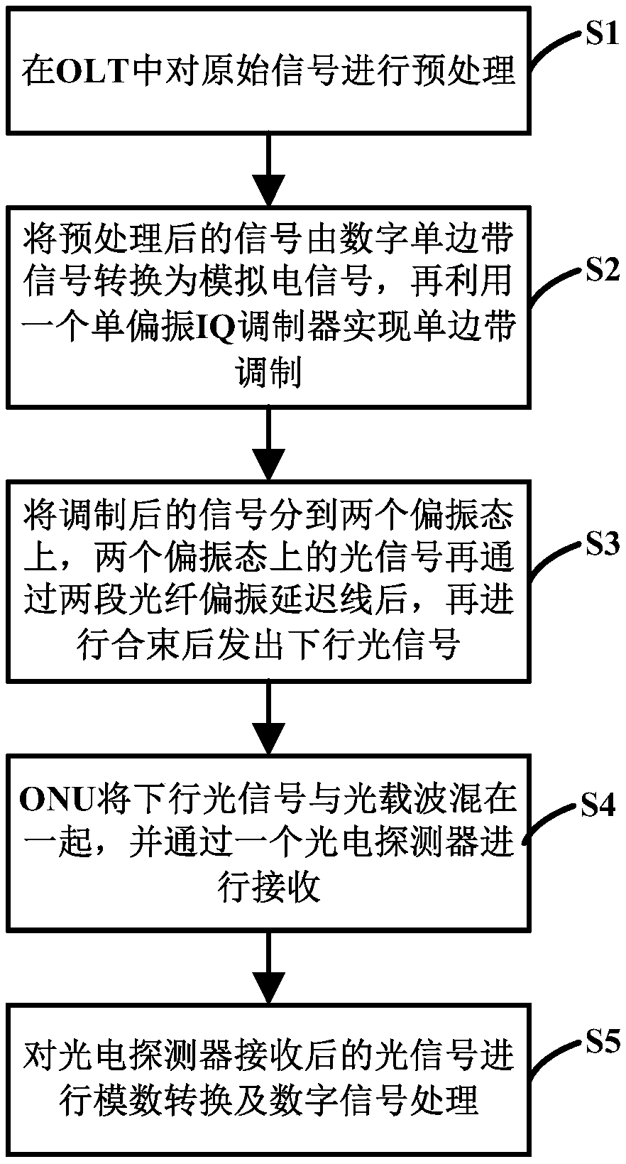 Polarization-unrelated coherent light access method and system