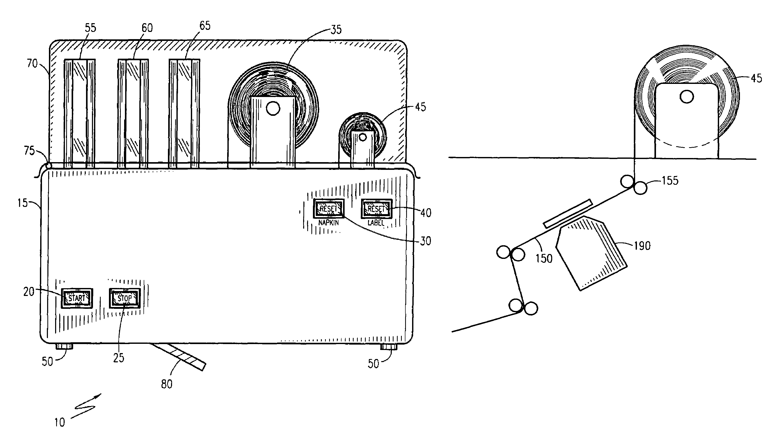 Silverware and napkin rolling apparatus