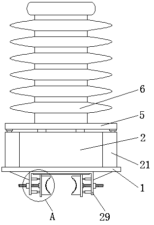 A lightning arrester device with an anti-seismic function