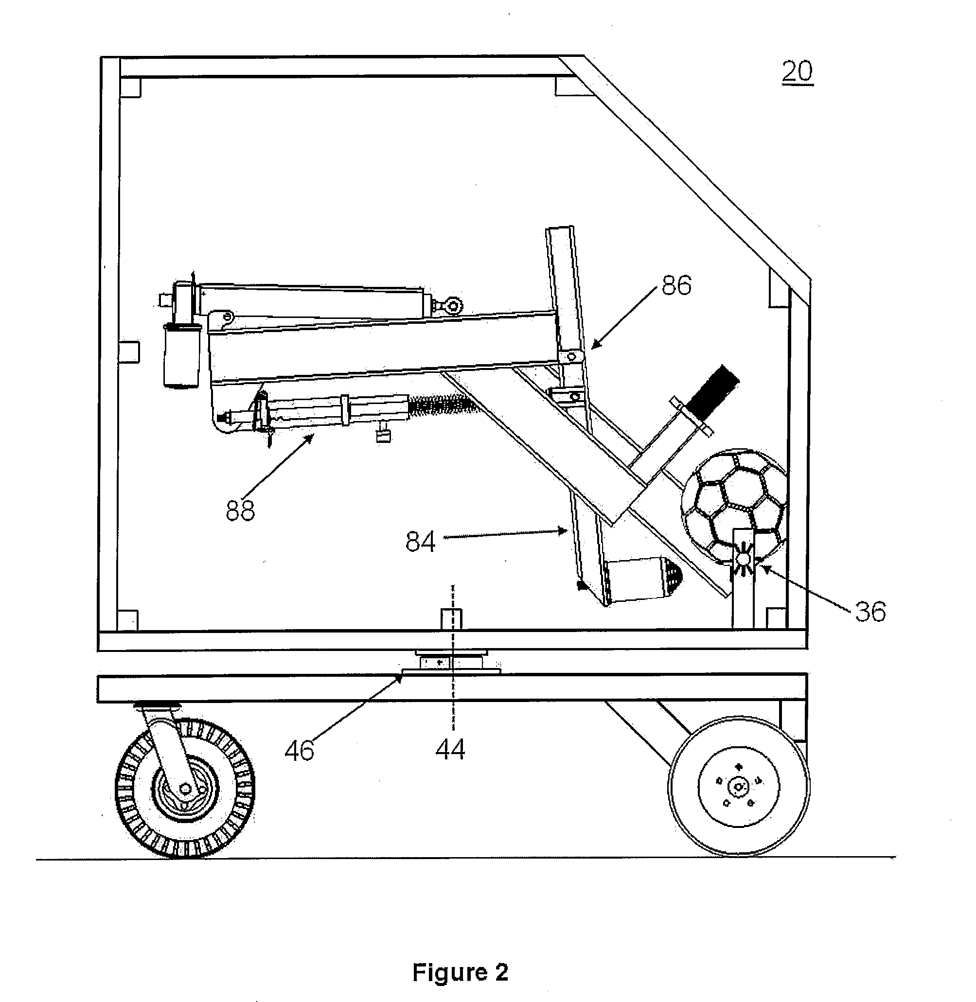 Sports training apparatus for launching sports balls