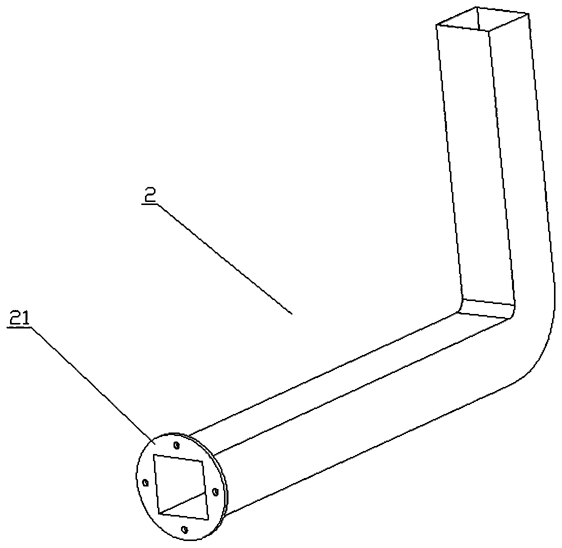 Air flue applied to ring-pull can aluminum scrap packing machine