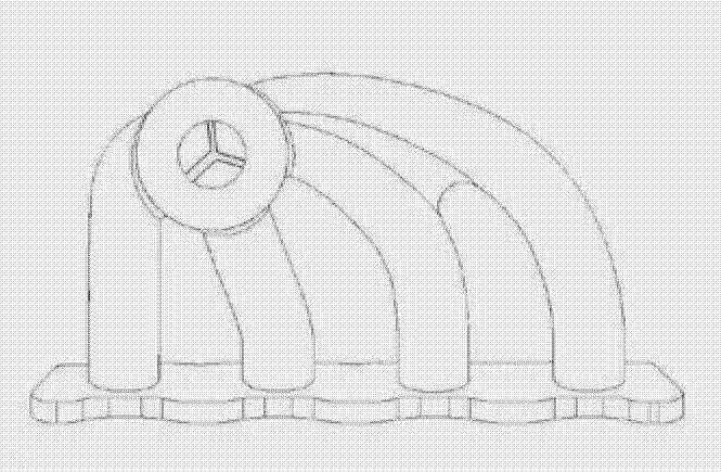 Investment casting method of heat-resistant steel exhaust manifold for automobile