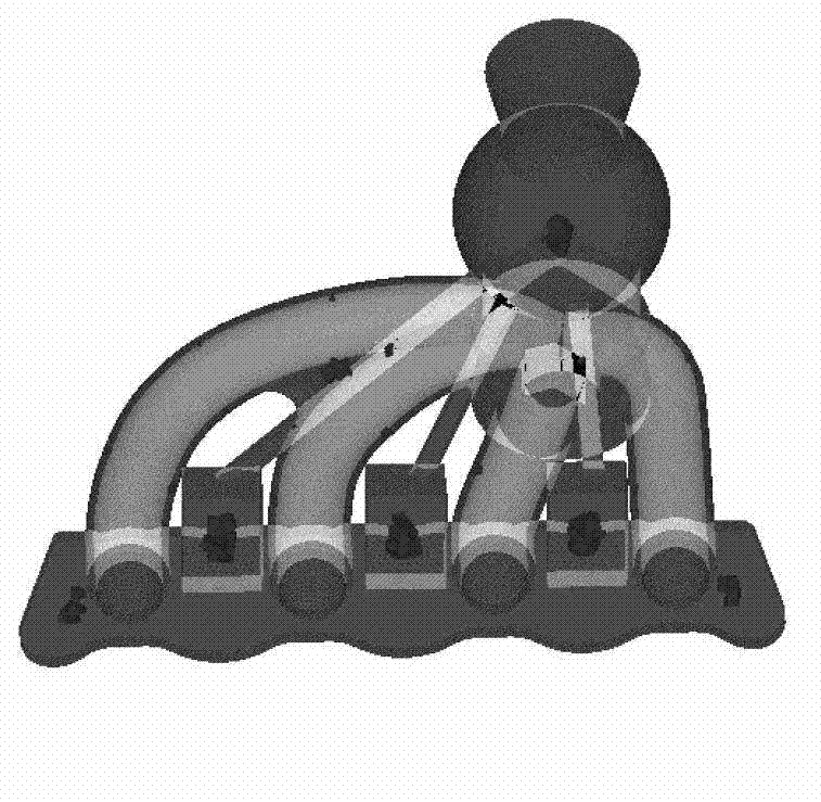 Investment casting method of heat-resistant steel exhaust manifold for automobile