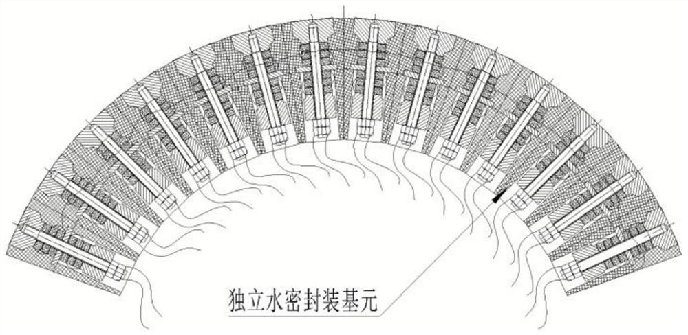 Manufacturing method of large-size arc-shaped 1-3 type piezoelectric composite material