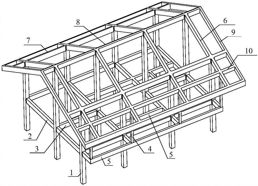 Wood-like building frame structure and manufacturing method thereof