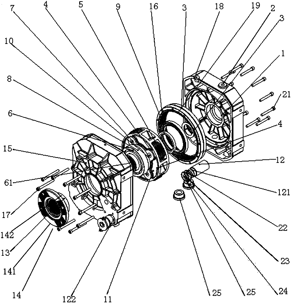 Automobile reducer comprising efficient lubricating system and working method of reducer