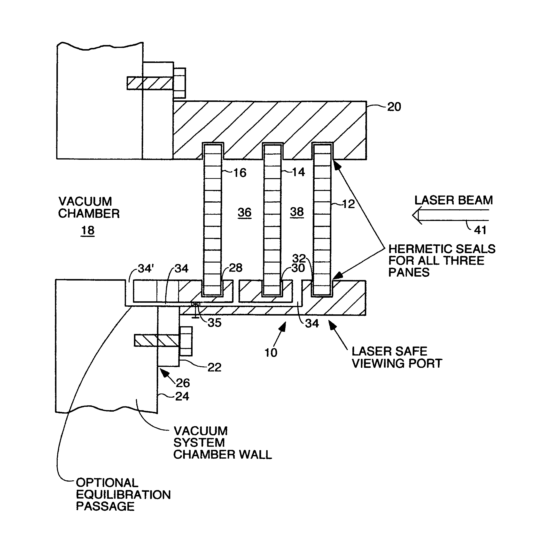 Safe pressure system viewing port