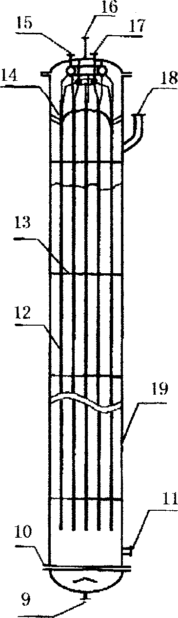 Methane synthesizing method and equipment with slurry bed member